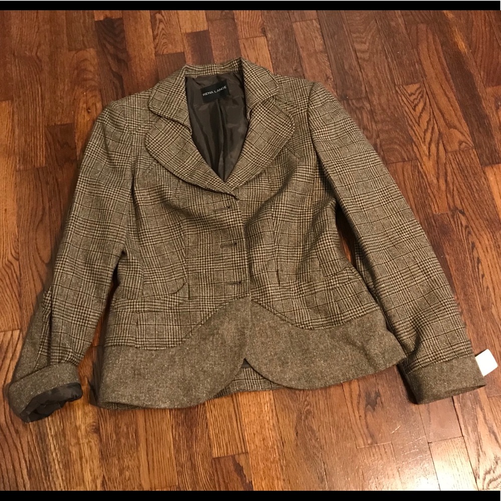 Rena Lange Brown Jacket Size 12